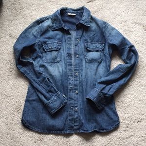 AG denim button down.